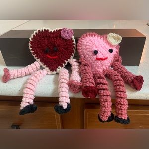 Hearts Two Miss Lovey's New with Spiral/Corkscrew Arms/Legs Handmade Crochet